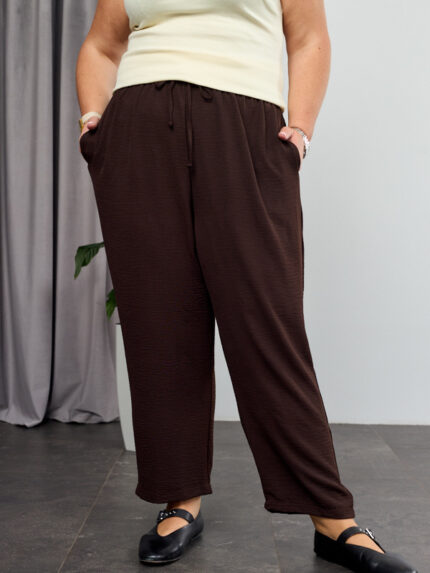 Панталони 26.2971 американски креп, цвят Тъмен шоколад, 54(4XL), 56(5XL), 58(6XL)