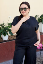 Костюм 26.2664 с.б Льон, колір Чорний, 54(4XL), 56(5XL), 58(6XL) - Зображення 4