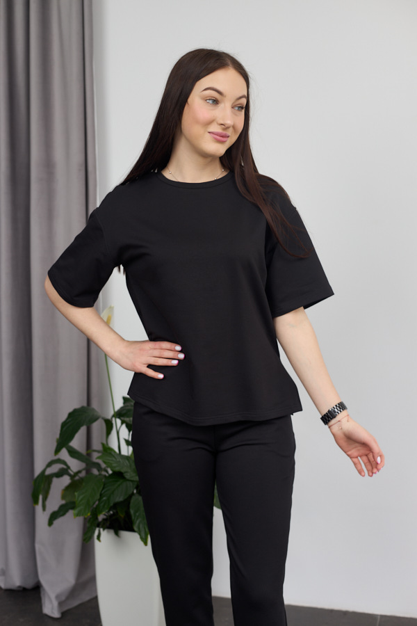 sera6783 Set 26.1553 tricot dublu, culoare Negru, 42(S), 44(M), 46(L) - Image 1