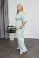 Костюм 26.2656 б Льон, колір Оливка світла, 48(XL), 50(ХХL), 52(3XL) - Зображення 3