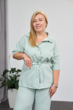 Костюм 26.2656 б Льон, колір Оливка світла, 48(XL), 50(ХХL), 52(3XL) - Зображення 6