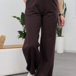 Pants 26.2751 two-thread knit fabric, color Dark chocolate, 40(XS), 42(S), 44(M), 46(L)