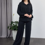 Set 26.2928 American crepe, color Black, 42(S), 44(M), 46(L)