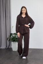 Set 26.2928 crep american, culoare Ciocolata inchisa, 42(S), 44(M), 46(L)