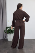 Set 26.2928 crep american, culoare Ciocolata inchisa, 42(S), 44(M), 46(L) - Image 2