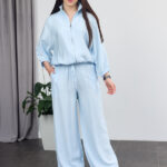 Set 26.2935 Boho-Leinen, Farbe Himmelblau, 40(XS), 42(S), 44(M)