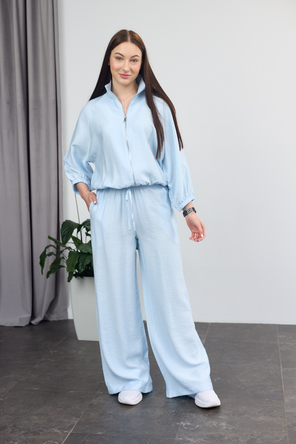 sera7241 Set 26.2935 boho linen, color Sky blue, 40(XS), 42(S), 44(M) - Image 1