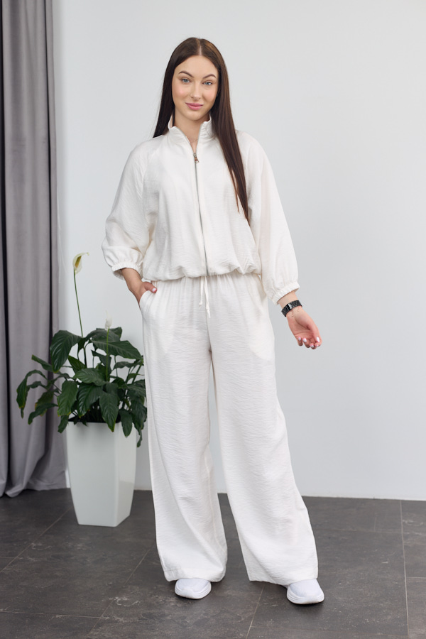 sera7299 Set 26.2935 Boho-Leinen, Farbe Milchweiß, 40(XS), 42(S), 44(M) - Image 1