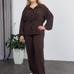 Set 26.2928 American crepe, color Dark chocolate, 48(XL), 50(XXL), 52(3XL)