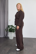 Комплект 26.2928 американски креп, цвят Тъмен шоколад, 48(XL), 50(XXL), 52(3XL) - Image 2