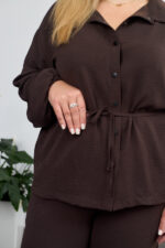 Комплект 26.2928 американски креп, цвят Тъмен шоколад, 48(XL), 50(XXL), 52(3XL) - Image 3