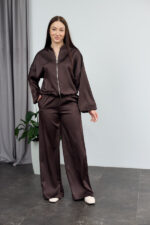 Set 26.2947 Double-Armani-Seide, Farbe Dunkle Schokolade, 40(XS), 42(S), 44(M)