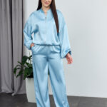 Set 26.2947 double Armani silk, color Light blue, 40(XS), 42(S), 44(M)