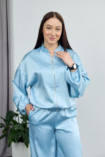 Set 26.2947 double Armani mătase, culoare Albastru deschis, 40(XS), 42(S), 44(M) - Image 5