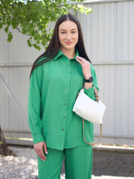 Костюм 26.2929 н Льон, колір Зелений, 40(XS), 42(S), 44(М)
