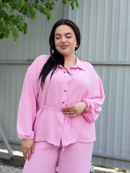 Костюм 26.2928 б Американський креп, колір Рожевий, 48(XL), 50(ХХL), 52(3XL)