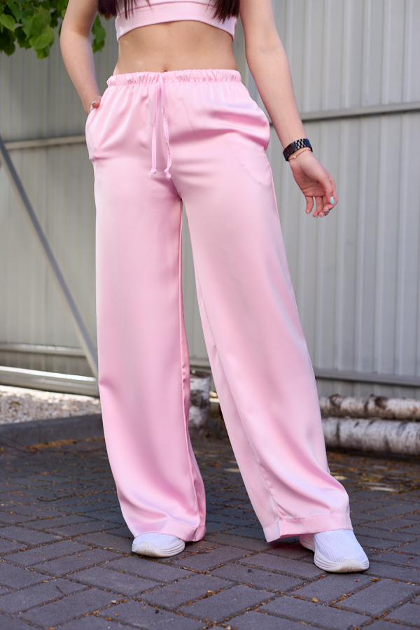 sera9069 Hosen 26.2964 Double-Armani-Seide, Farbe Rosa, 42(S), 44(M), 46(L) - Image 1
