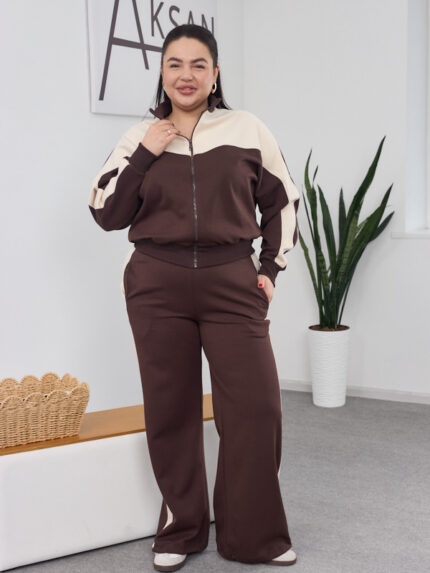 Костюм 26.2876 б Дабл фейс, колір Темний шоколад, 46(L), 48(XL), 50(ХХL)