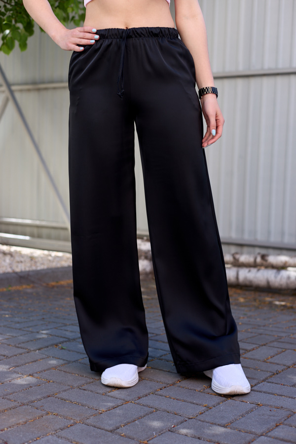 sera9091 Hosen 26.2964 Double-Armani-Seide, Farbe Schwarz, 42(S), 44(M), 46(L) - Image 1