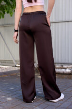 Pantaloni 26.2964 double Armani mătase, culoare Ciocolata inchisa, 42(S), 44(M), 46(L) - Image 2