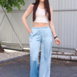 Hosen 26.2964 Double-Armani-Seide, Farbe Hellblau, 42(S), 44(M), 46(L)