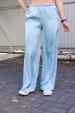 Pants 26.2964 double Armani silk, color Light blue, 42(S), 44(M), 46(L) - Image 5