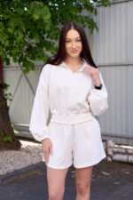 Костюм 26.2956 н Трикотаж двухнитка, колір Молочний, 40(XS) - 42(S), 44(М) - 46(L)