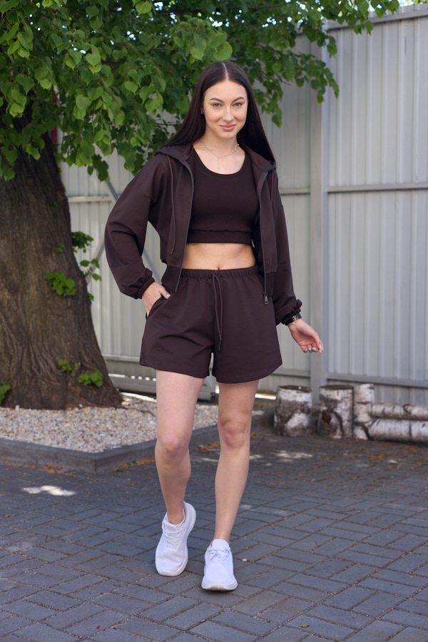 sera9267 Set 26.2956 two-thread knit fabric, color Dark chocolate, 40(XS) - 42(S), 44(M) - 46(L) - Image 1