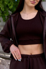 Set 26.2956 two-thread knit fabric, color Dark chocolate, 40(XS) - 42(S), 44(M) - 46(L) - Image 3