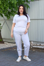 Штани 26.1996 б Трикотаж двухнитка, колір Меланж, 48(XL), 50(ХХL), 52(3XL)