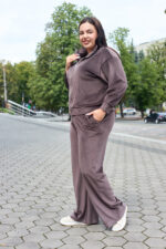 Костюм 26.2991 б Велюр тонкий, колір Темний шоколад, 46(L), 48(XL), 50(ХХL) - Зображення 3