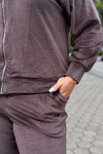 Костюм 26.2991 б Велюр тонкий, колір Темний шоколад, 46(L), 48(XL), 50(ХХL) - Зображення 5