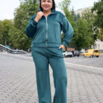 Костюм 26.2991 б Велюр тонкий, колір Темно зелений , 46(L), 48(XL), 50(ХХL)