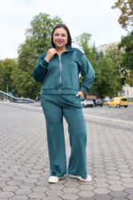Костюм 26.2991 б Велюр тонкий, колір Темно зелений , 46(L), 48(XL), 50(ХХL)