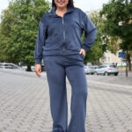 Костюм 26.2991 б Велюр тонкий, колір Графіт, 46(L), 48(XL), 50(ХХL)
