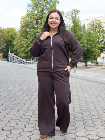 Костюм 26.3021 б Трикотаж петля, колір Темний шоколад, 48(XL), 50(ХХL), 52(3XL)