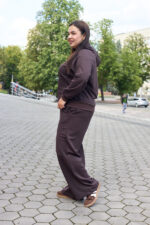 Костюм 26.3021 б Трикотаж петля, колір Темний шоколад, 48(XL), 50(ХХL), 52(3XL) - Зображення 4