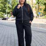 Костюм 26.3021 б Трикотаж петля, колір Чорний, 48(XL), 50(ХХL), 52(3XL)