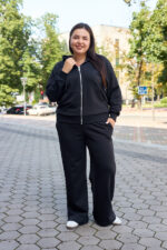 Костюм 26.3021 б Трикотаж петля, колір Чорний, 48(XL), 50(ХХL), 52(3XL)