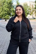 Костюм 26.3021 б Трикотаж петля, колір Чорний, 48(XL), 50(ХХL), 52(3XL) - Зображення 2