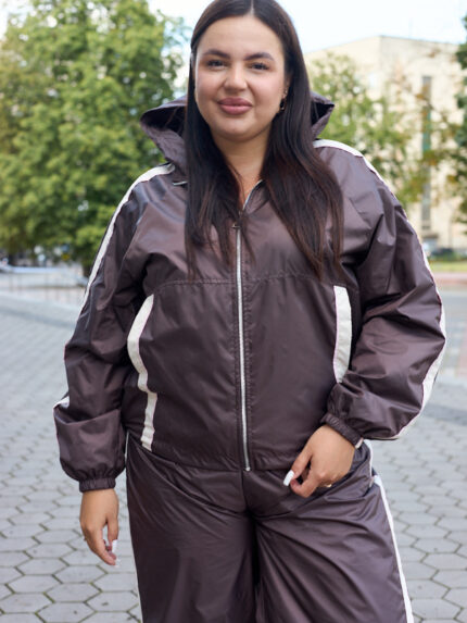 Костюм 26.3007 б Плащівка Лаке, колір Темний шоколад, 48(XL), 50(ХХL)