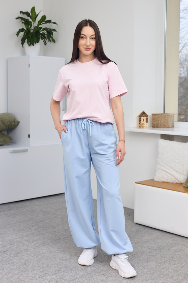 sera4673 Штани 26.2914 н Трикотаж двухнитка, колір Блакитний, 40(XS), 42(S), 44(М) - Зображення 1