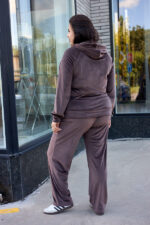 Костюм 26.2997 с.б Велюр тонкий, колір Темний шоколад, 52(3XL), 54(4XL), 56(5XL) - Зображення 2