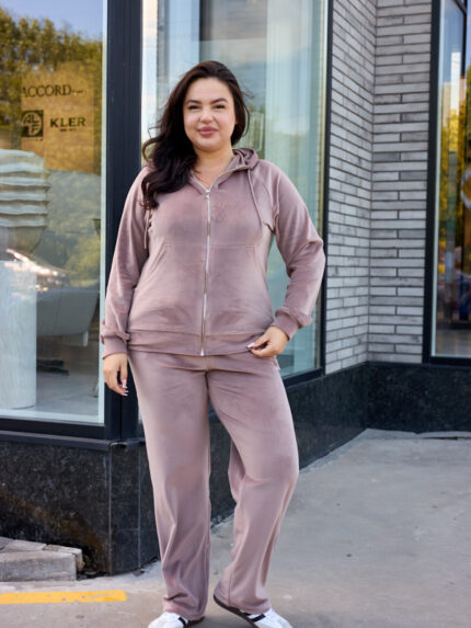 Костюм 26.2997 б Велюр тонкий, колір Латте, 46(L), 48(XL), 50(ХХL)