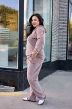 Костюм 26.2997 с.б Велюр тонкий, колір Латте, 52(3XL), 54(4XL), 56(5XL) - Зображення 3