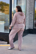 Костюм 26.2997 с.б Велюр тонкий, колір Латте, 52(3XL), 54(4XL), 56(5XL) - Зображення 2