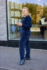 Костюм 26.2997 с.б Велюр тонкий, колір Темно синій, 52(3XL), 54(4XL), 56(5XL) - Зображення 3