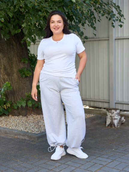Штани 26.2751 б Трикотаж двухнитка, колір Меланж, 48(XL), 50(ХХL), 52(3XL)