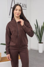 Костюм 26.1417 н Замш тонкий, колір Темний шоколад, 42(S), 44(М), 46(L), 48(XL) - Зображення 4