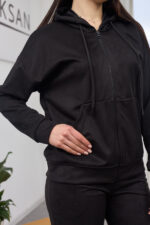 Костюм 26.1417 н Замш тонкий, колір Чорний, 42(S), 44(М), 46(L), 48(XL) - Зображення 3